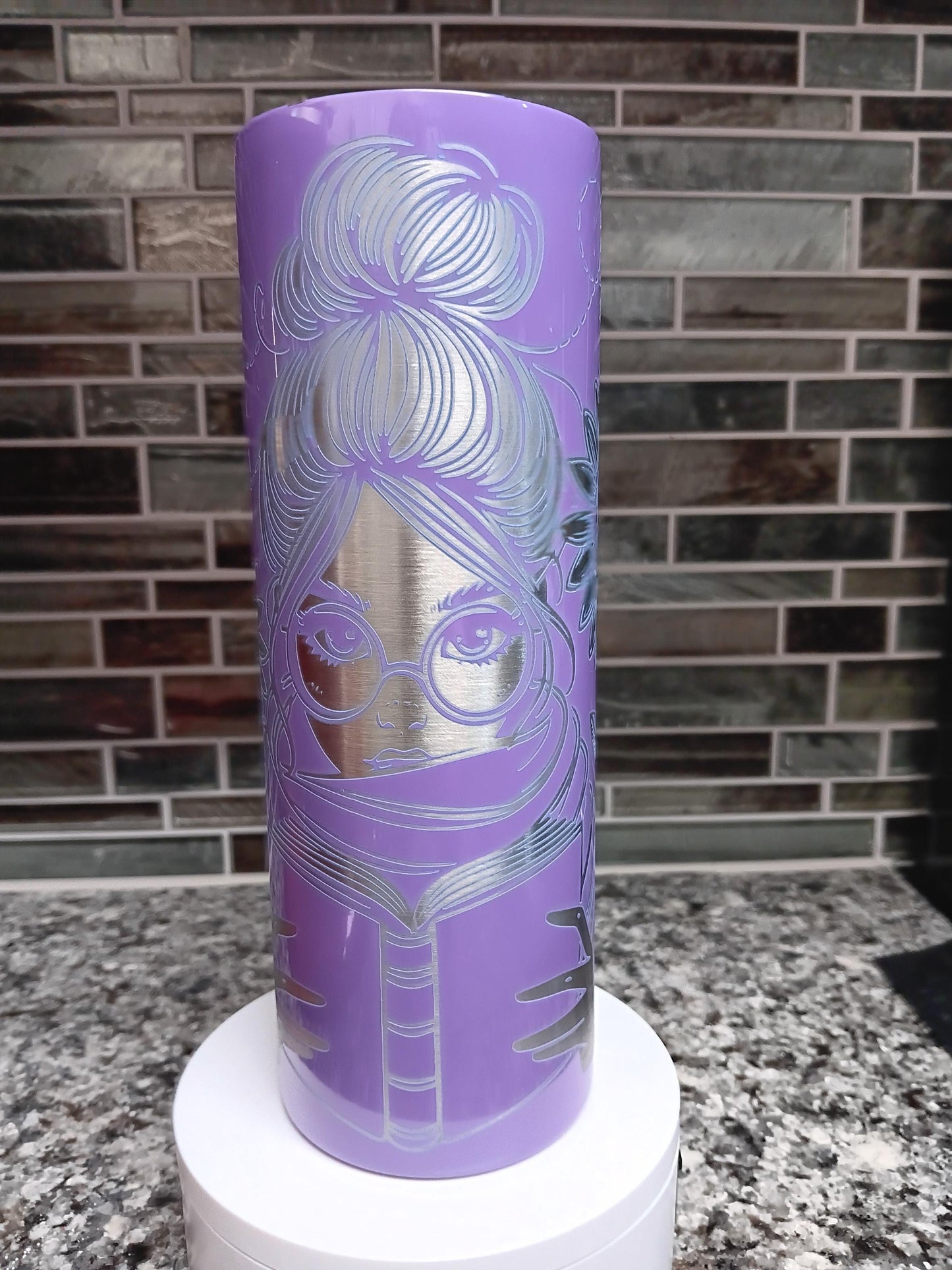 Book lover, "Just One more Chapter" tumbler! 20 oz skinny
