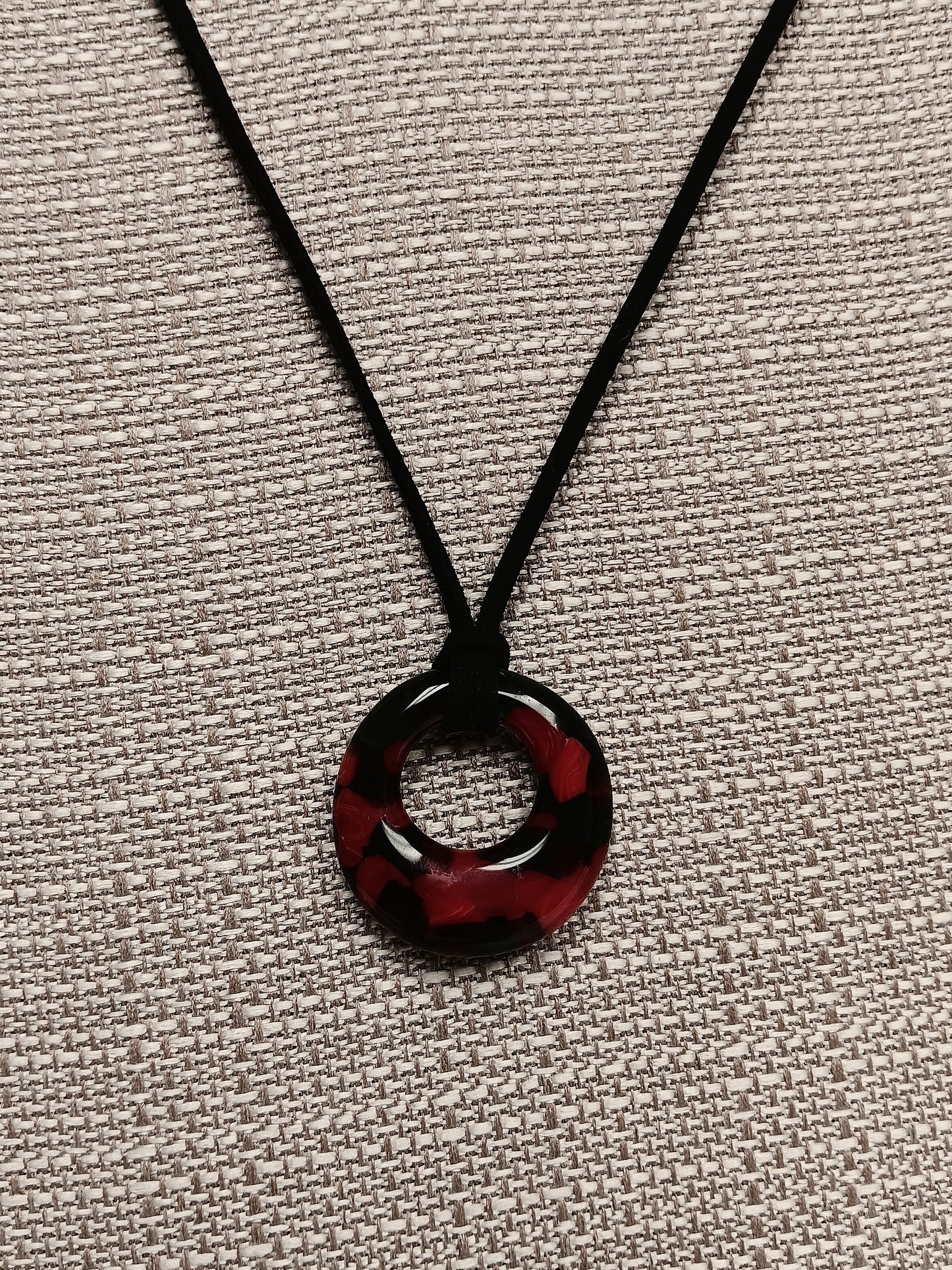 Glass Pendant necklaces- Handmade, kiln-fired, on suede cord