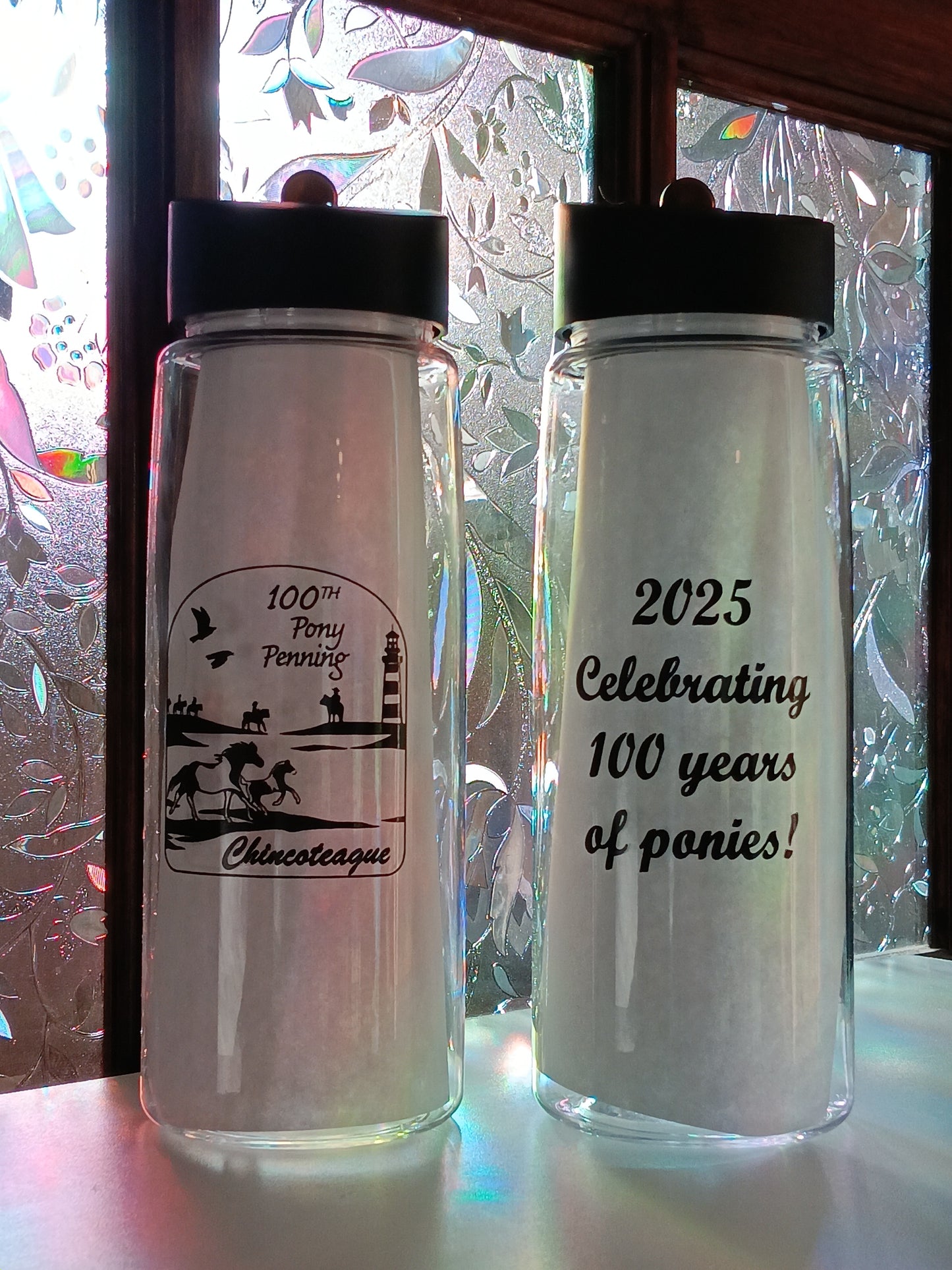 CLEAR 100th Pony Swim Water Bottle