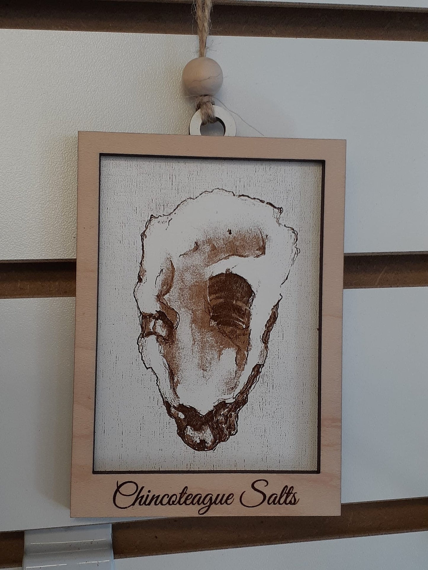 Chincoteague Salts, Laser Engraved Oyster ornament