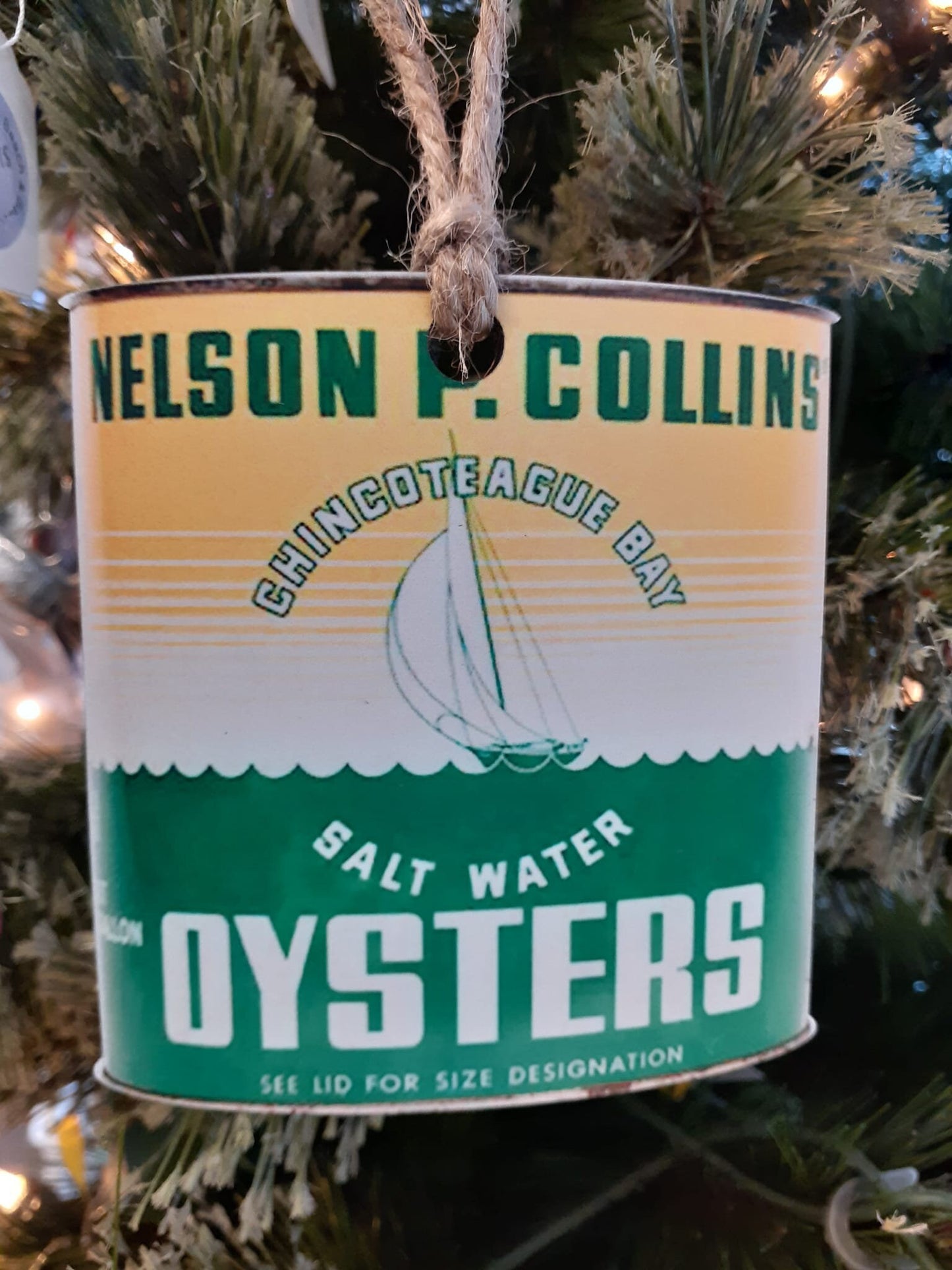 Oyster Can Ornaments! Vintage style Chincoteague and Crisfield