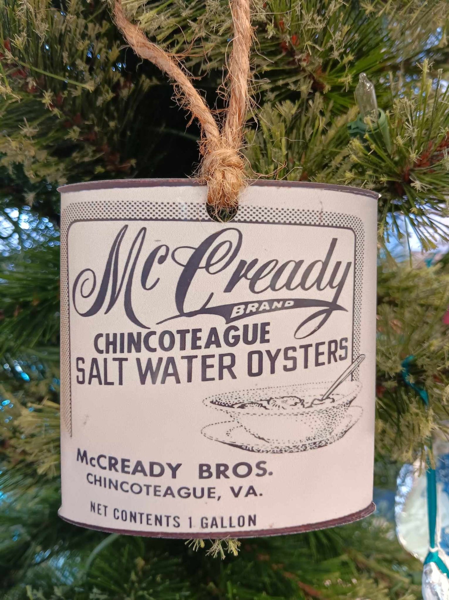 Oyster Can Ornaments! Vintage style Chincoteague and Crisfield