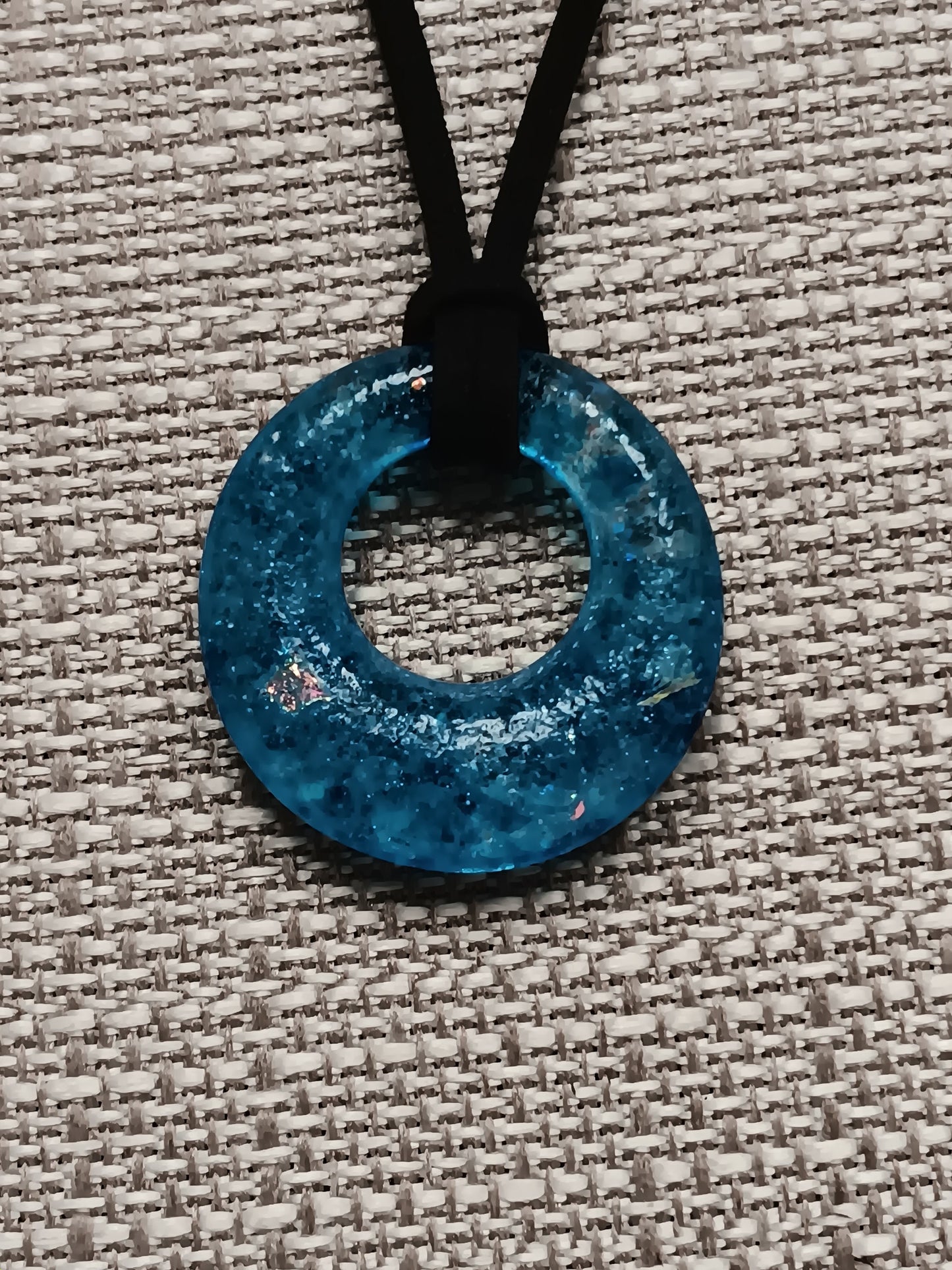 Glass Pendant necklaces- Handmade, kiln-fired, on suede cord