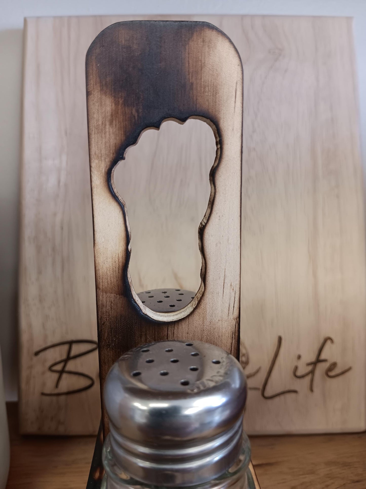 Bigfoot Salt & Pepper Shakers- with caddy! Bigfoot kitchenware