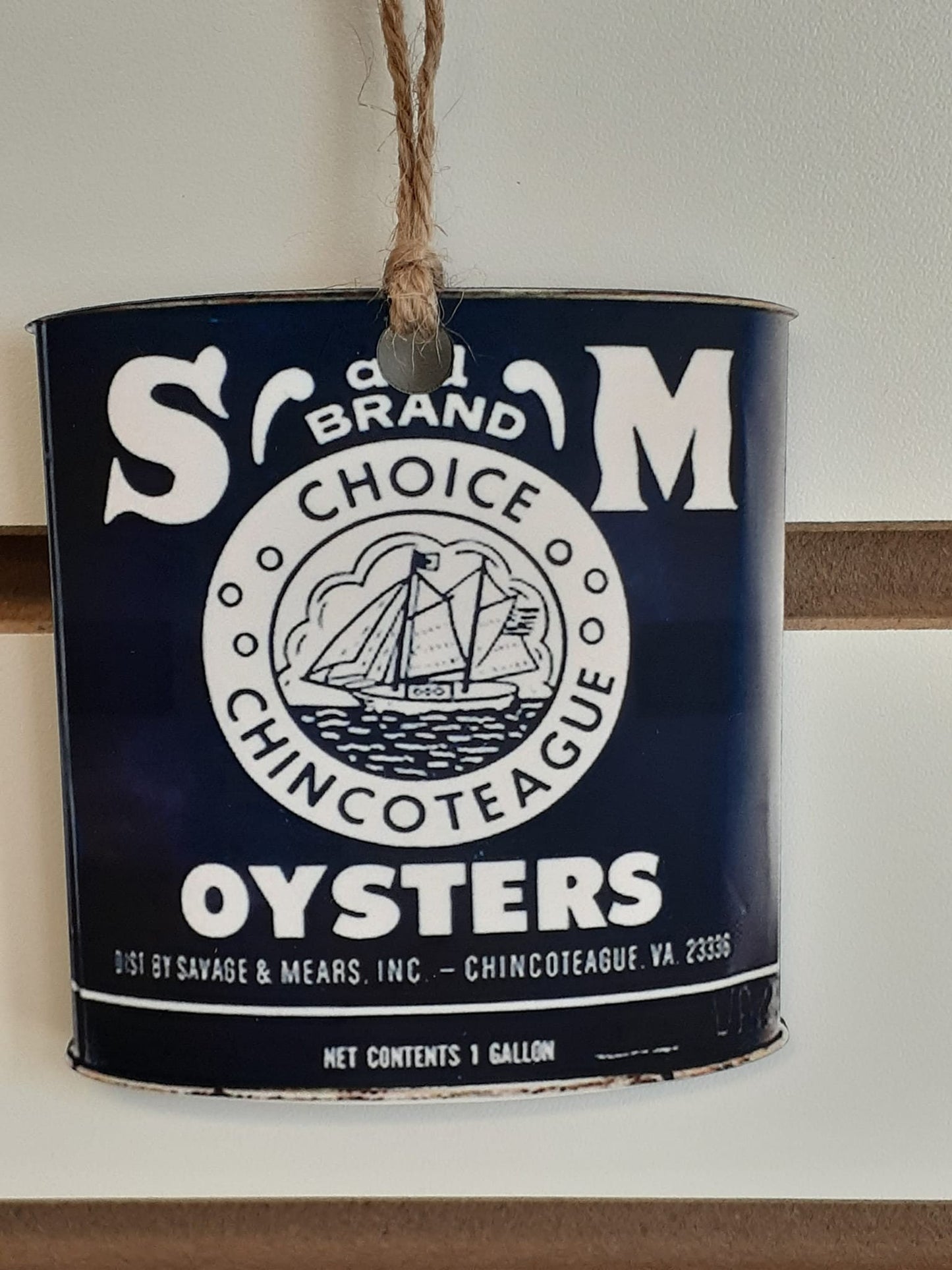 Chincoteague Oyster Can Wood Ornaments!