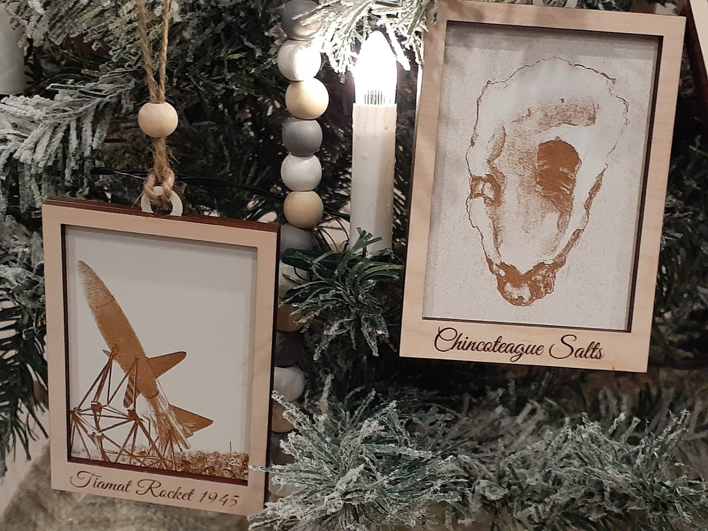 Chincoteague Salts, Laser Engraved Oyster ornament