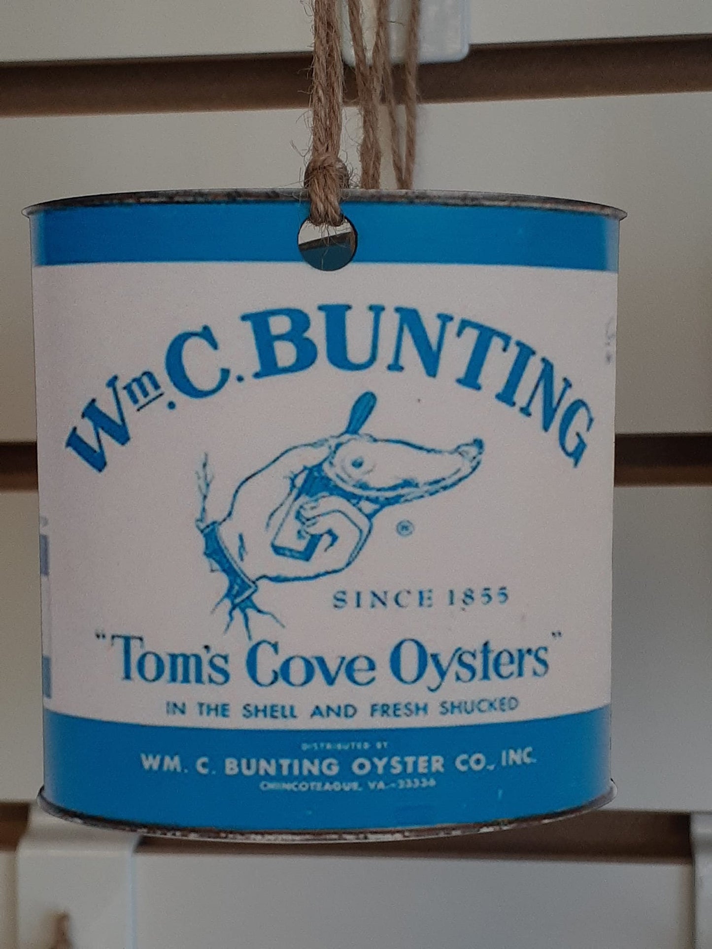 Chincoteague Oyster Can wood ornaments! Vintage images