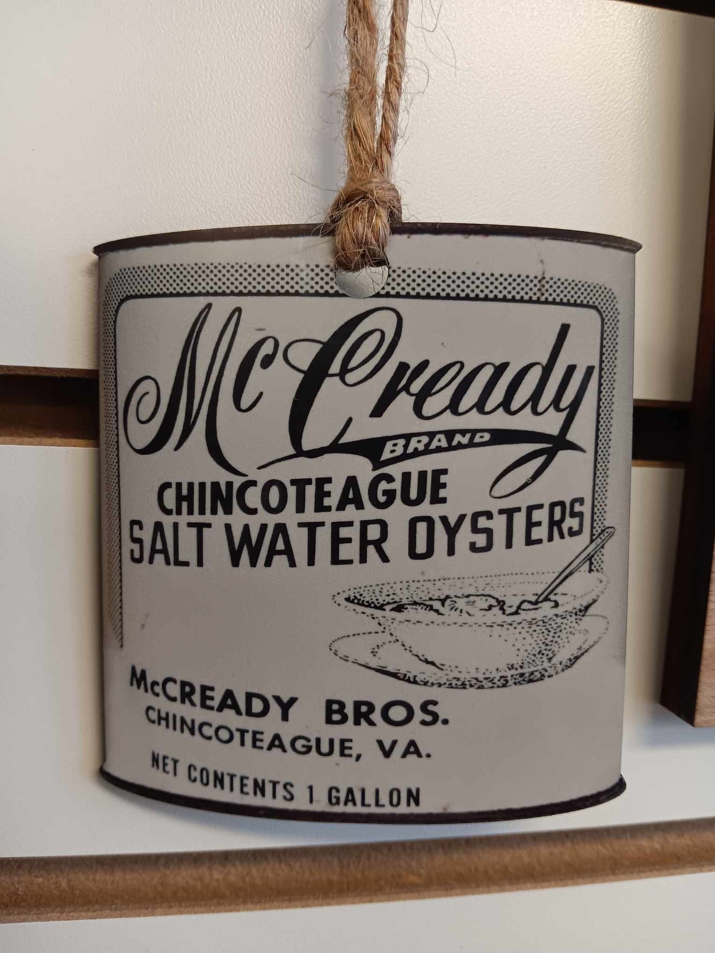 Oyster Can Ornaments! Vintage style Chincoteague and Crisfield