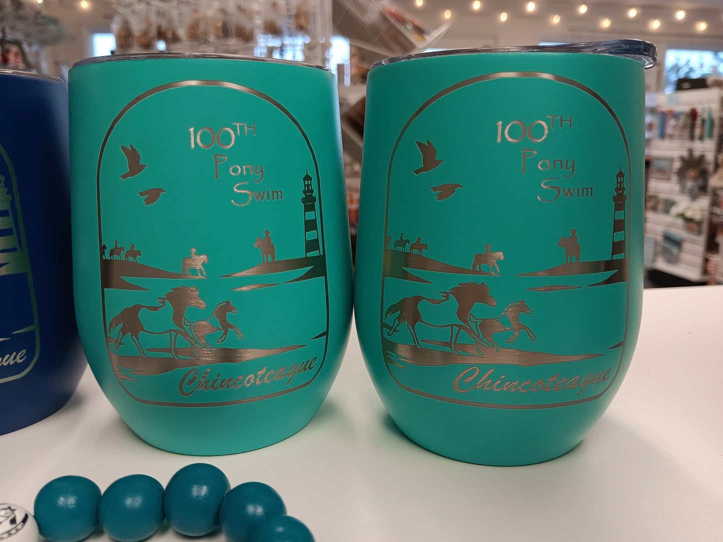 100th Pony Swim Wine Tumbler- 12 oz stainless steel