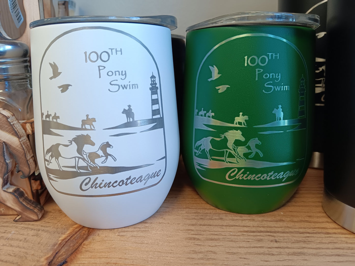 100th Pony Swim Wine Tumbler- 12 oz stainless steel