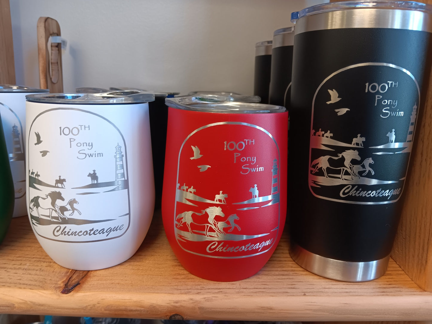 100th Pony Swim Wine Tumbler- 12 oz stainless steel