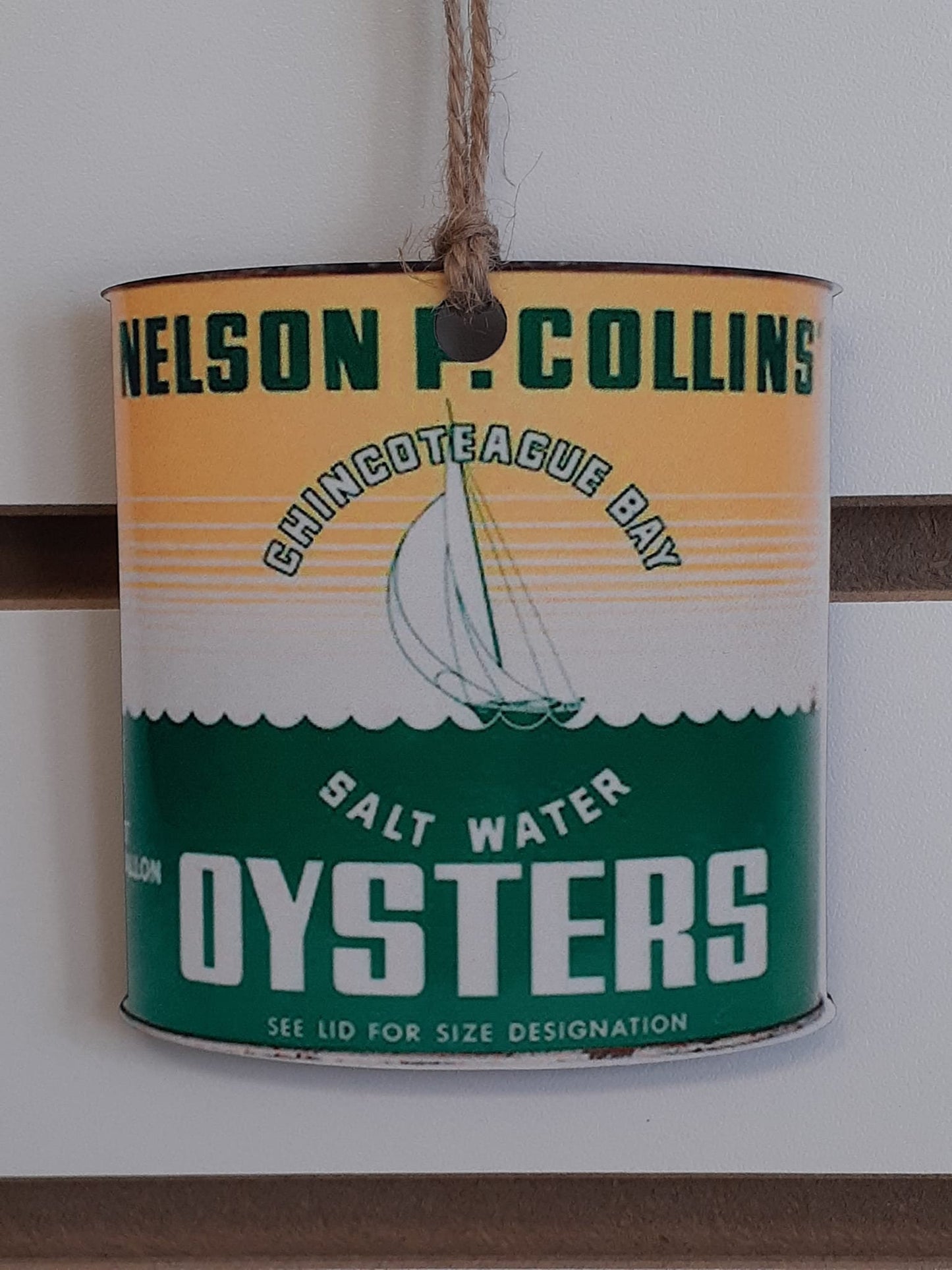 Oyster Can Ornaments! Vintage style Chincoteague and Crisfield