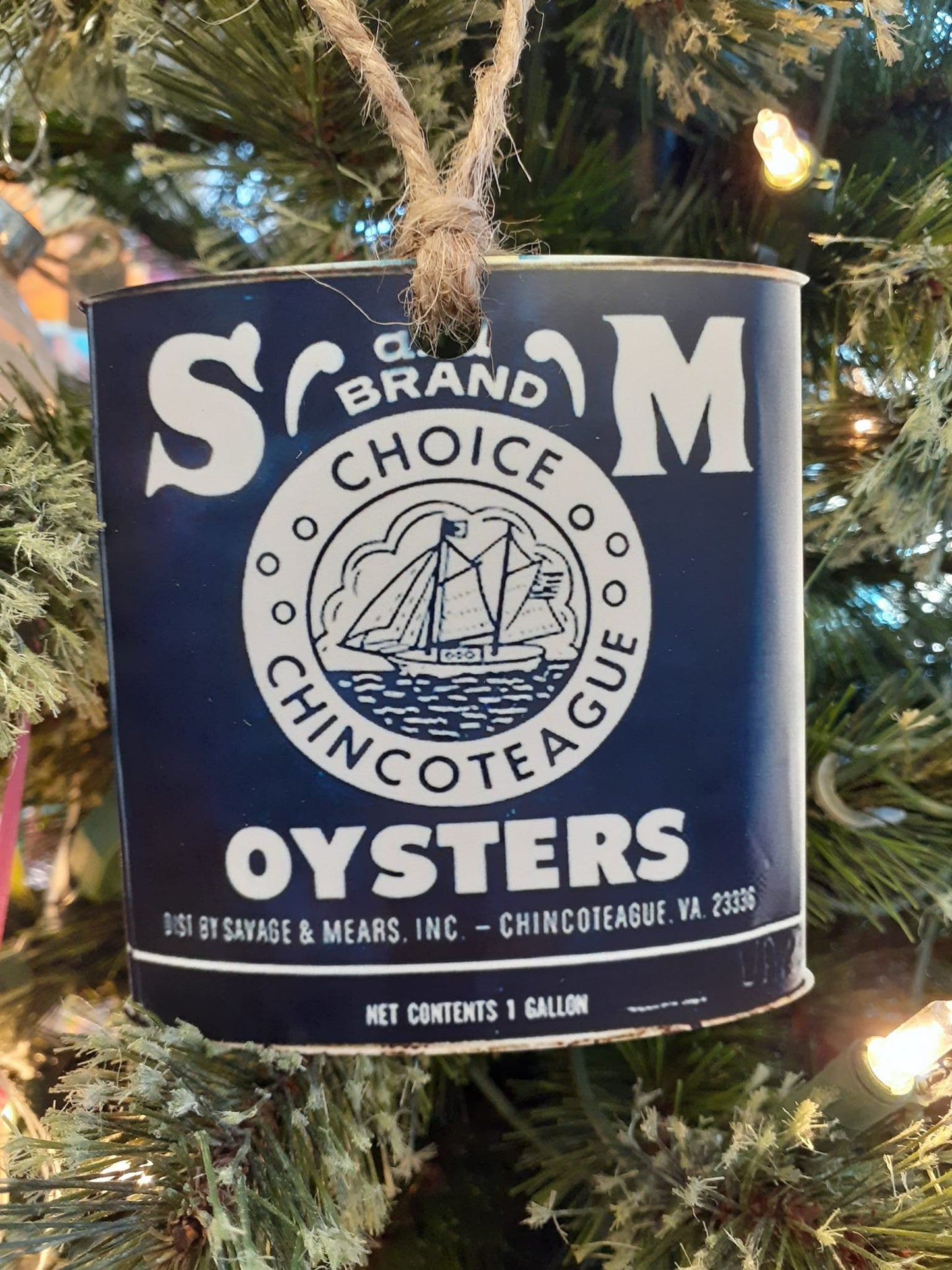 Chincoteague Oyster Can Wood Ornaments!