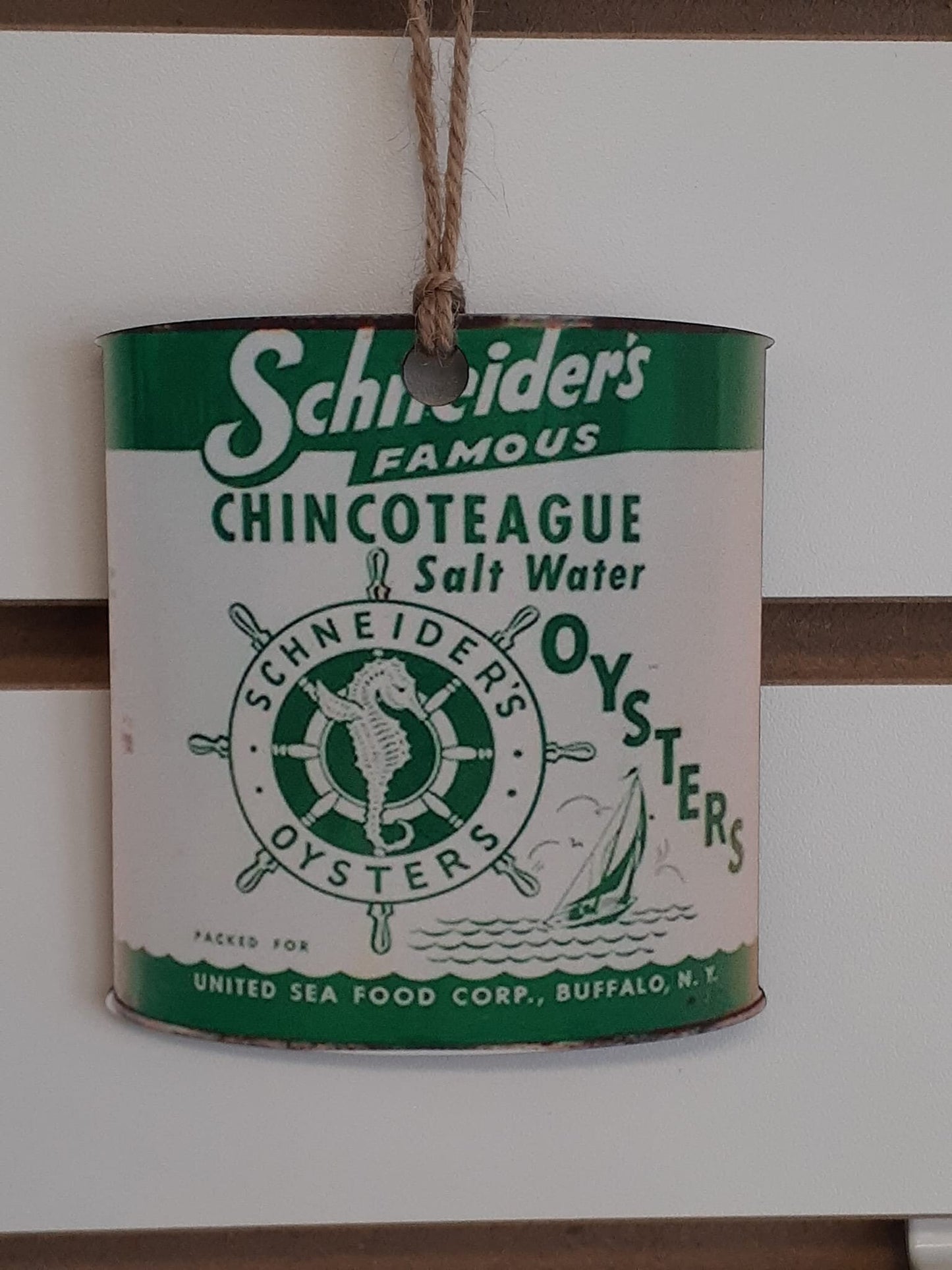 Chincoteague Oyster Can Wood Ornaments!