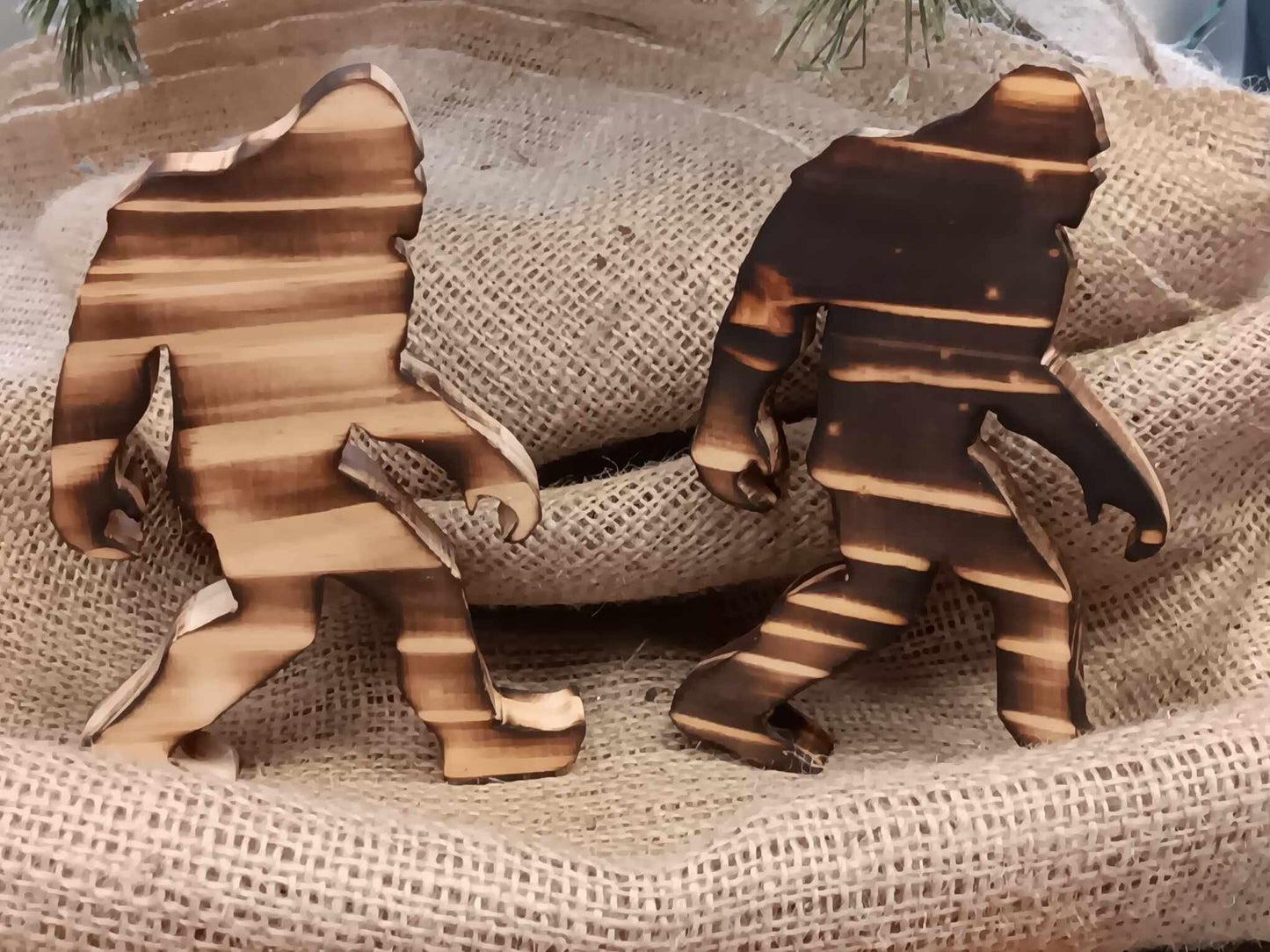 Bigfoot Wooden carving- Walking Bigfoot, Yeti figurine
