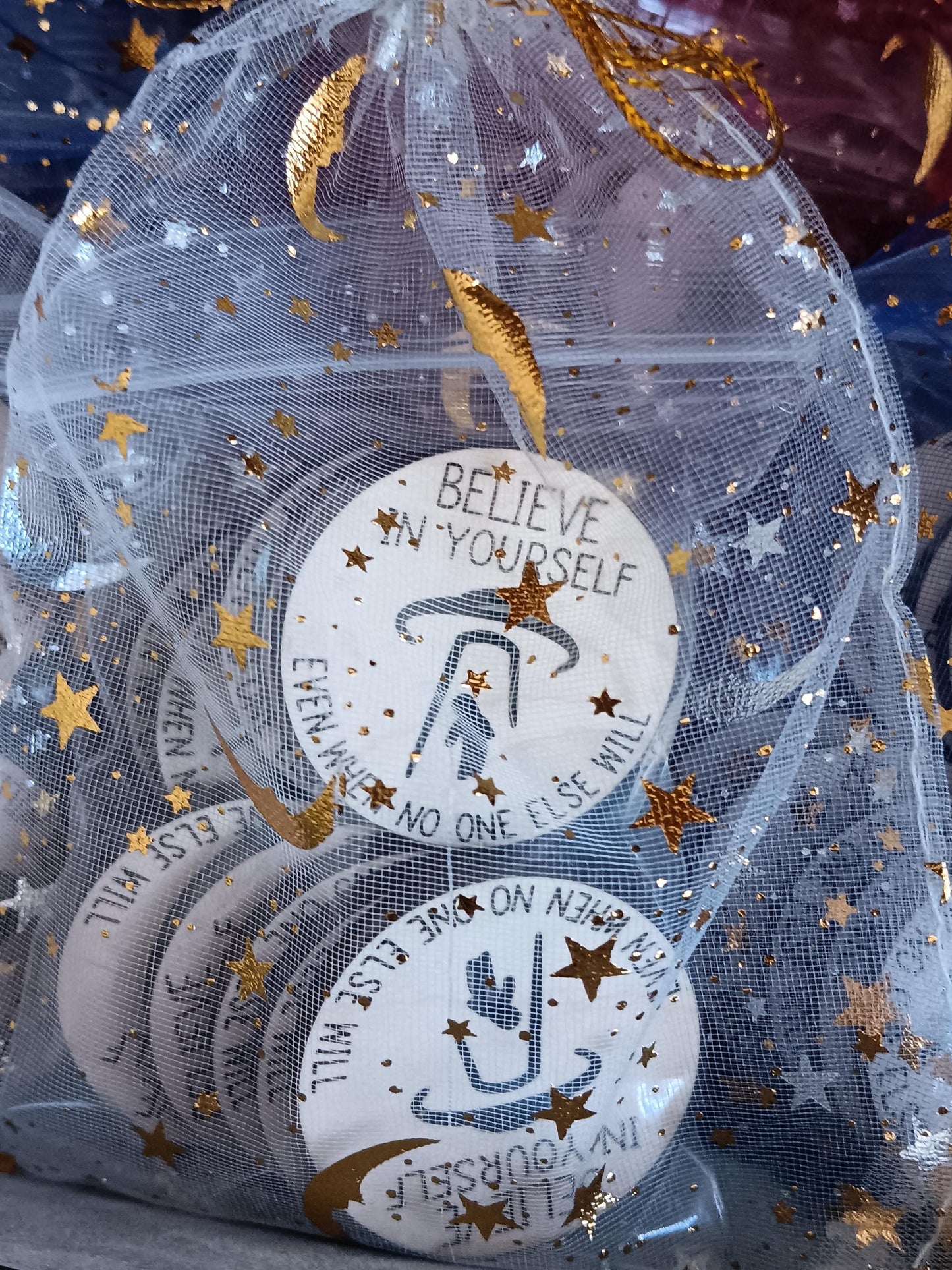 BELIEVE in Aliens/ UFO's Token- inspirational pocket tokens, pocket hugs. Believe in Yourself mythical creatures. Alien abduction gift.