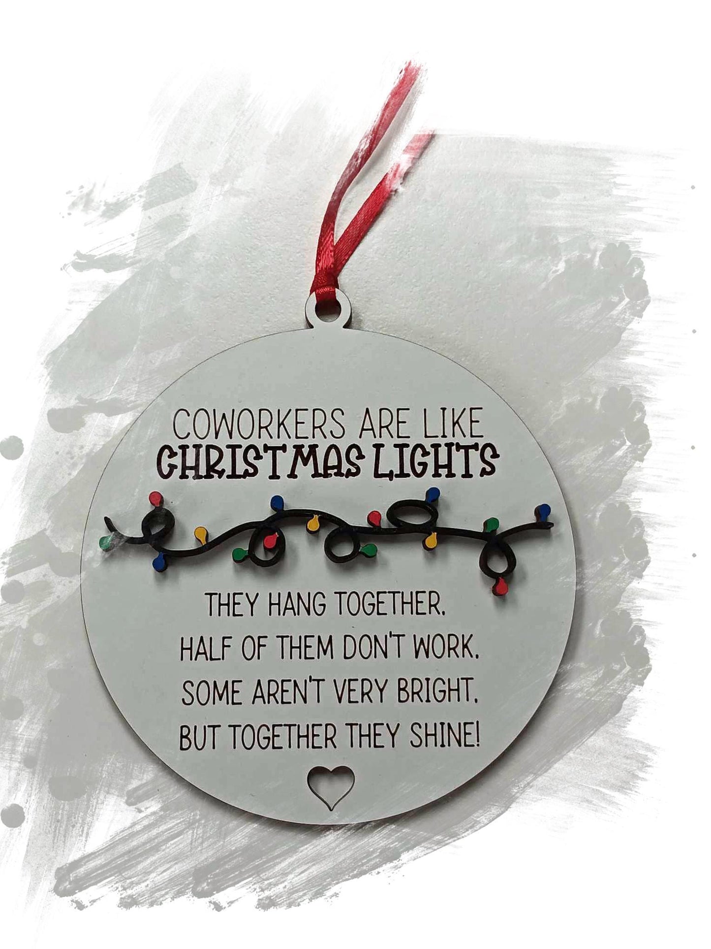 Funny Co-Worker Christmas ornament! Christmas Lights