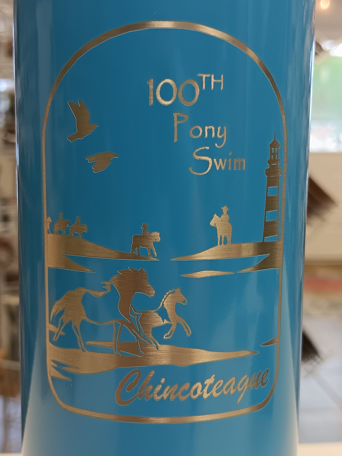 100th Pony Penning skinny tumbler