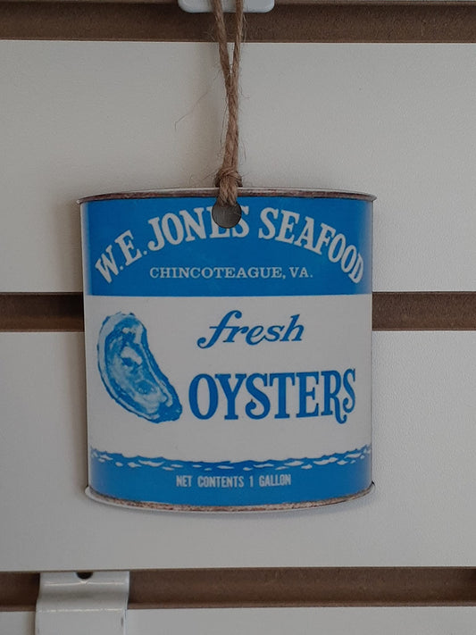 Chincoteague Oyster Can Wood Ornaments!