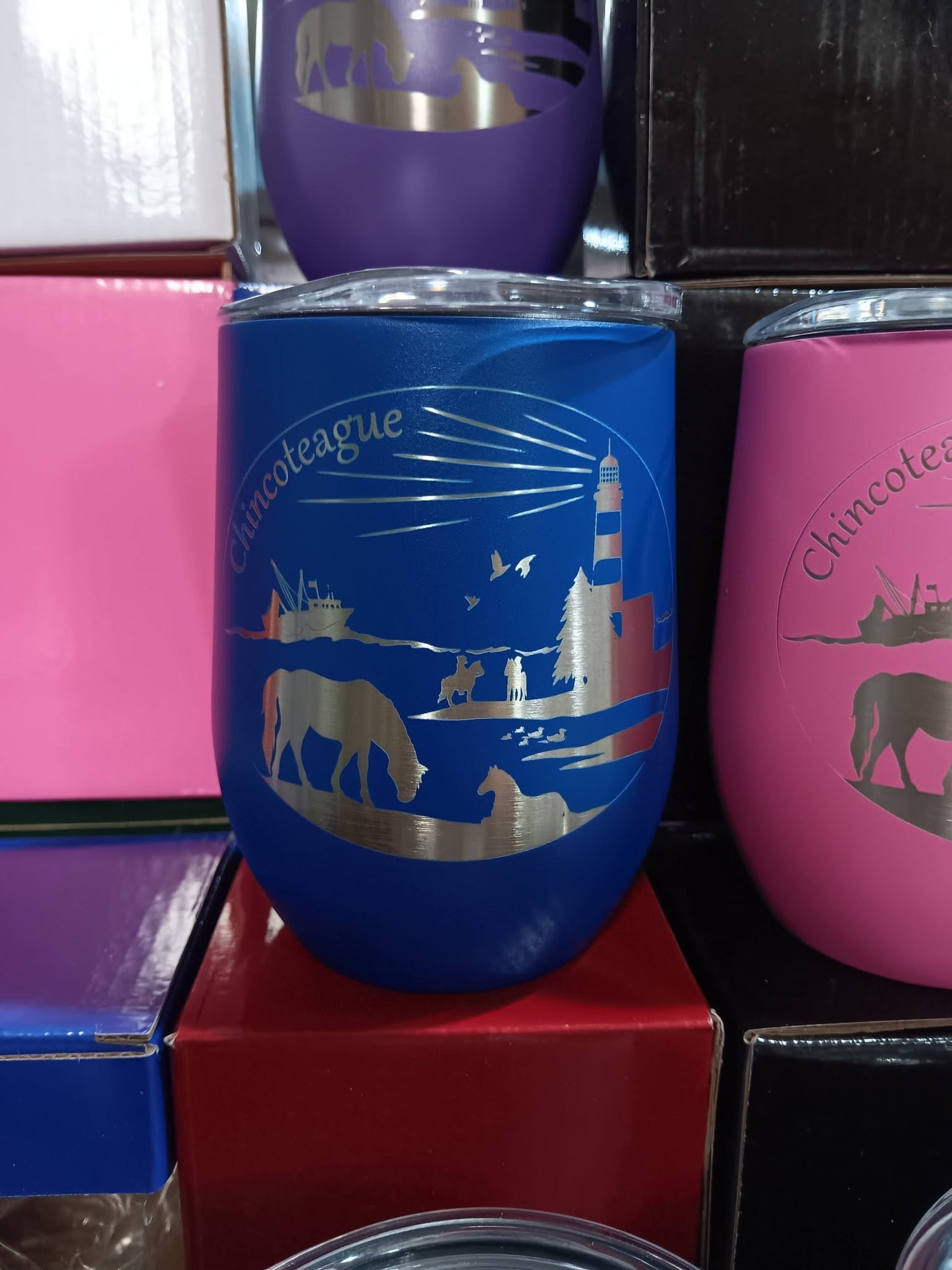 Chincoteague Heritage Wine Tumbler- 12 oz