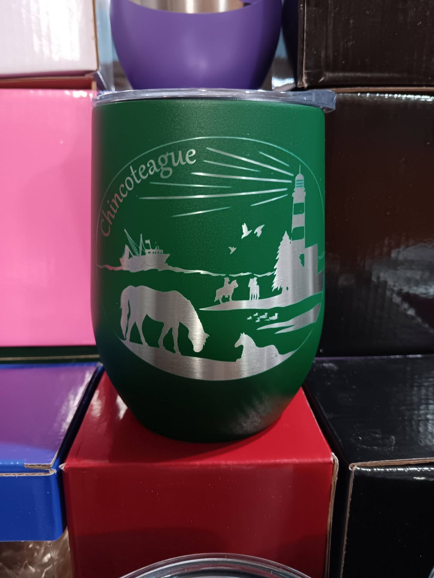 Chincoteague Heritage Wine Tumbler- 12 oz