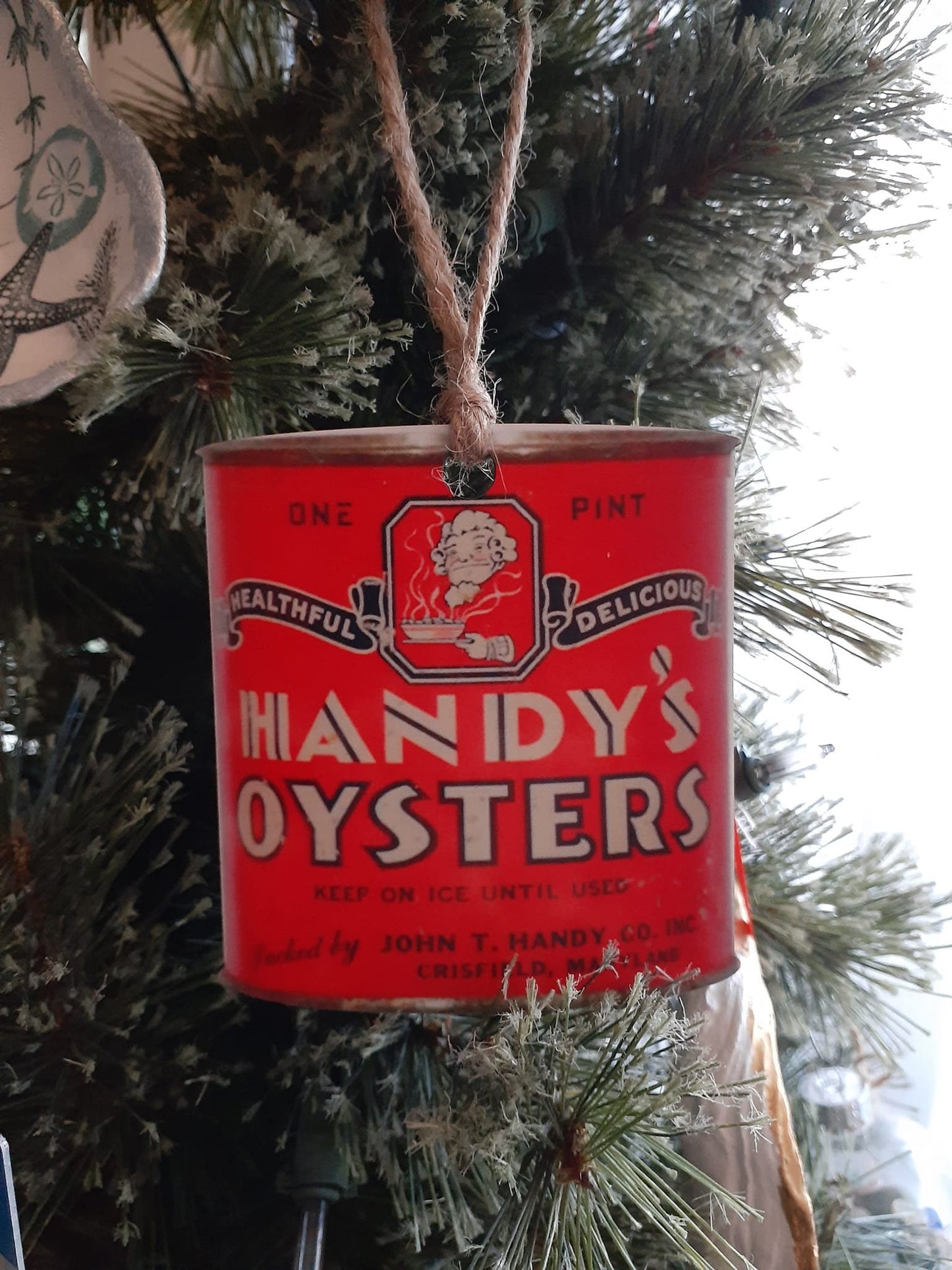 Oyster Can Ornaments! Vintage style Chincoteague and Crisfield