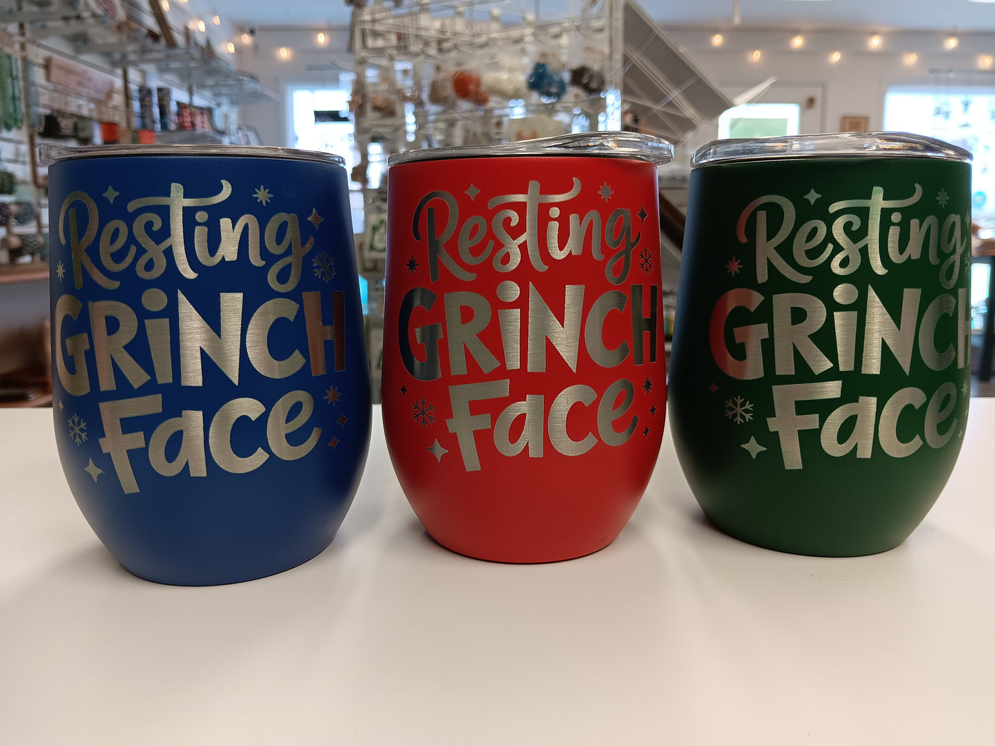Resting Grinch Face Tumbler