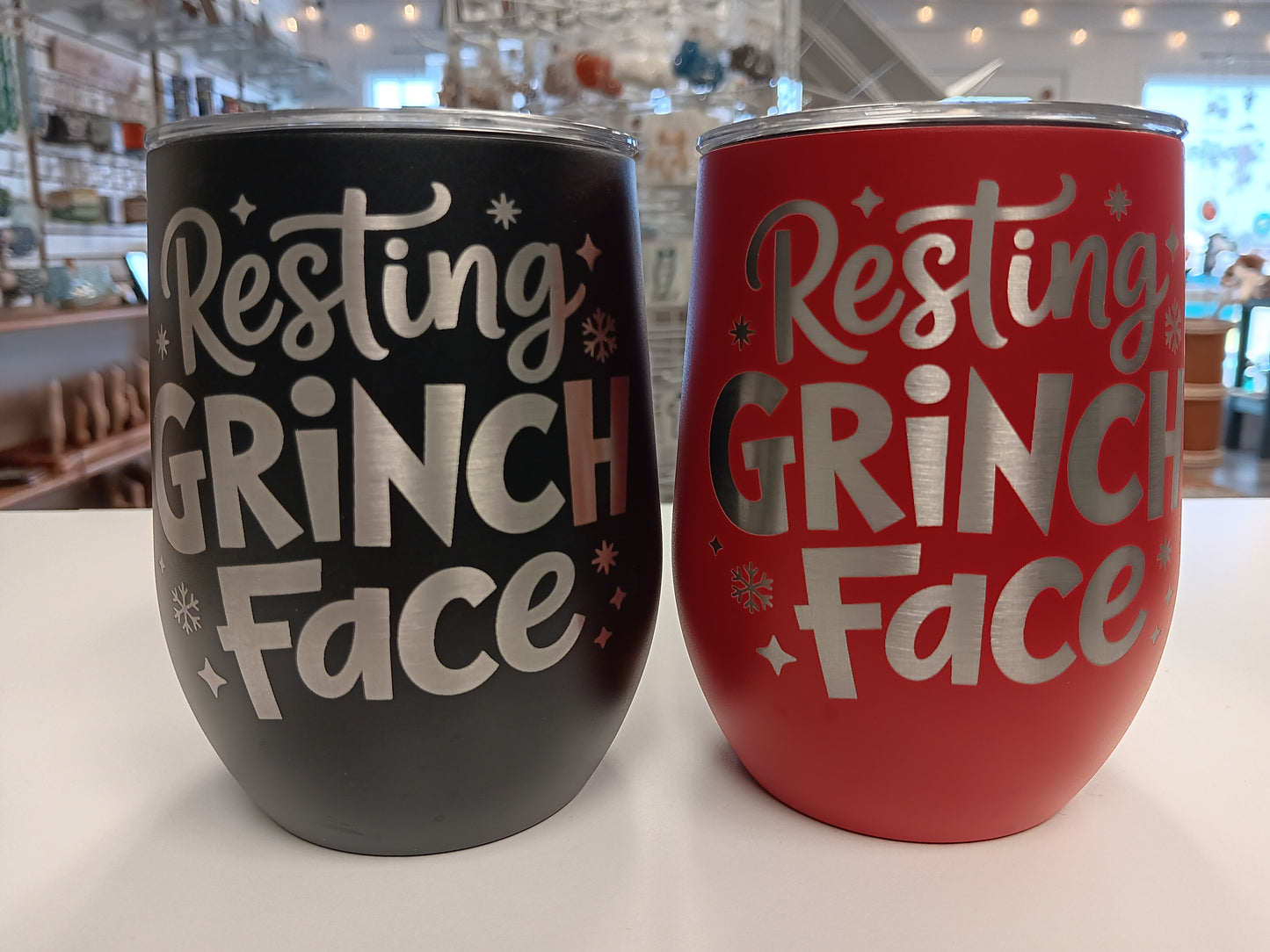 Resting Grinch Face Tumbler