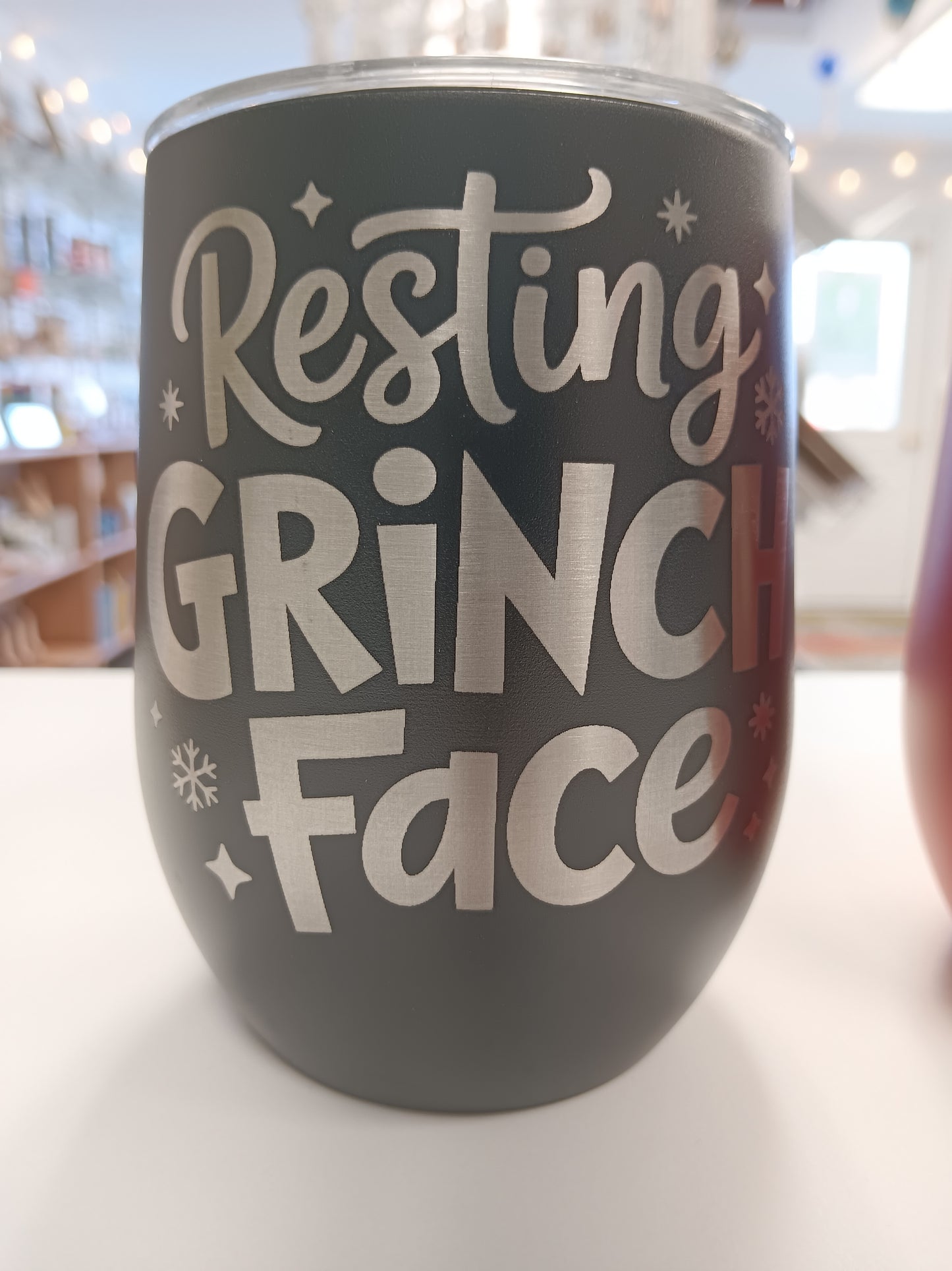 Resting Grinch Face Tumbler