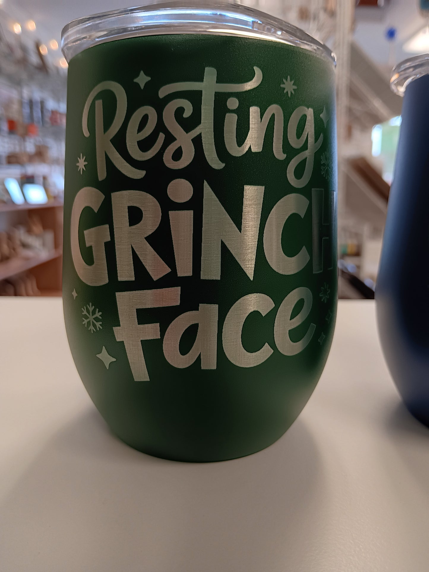 Resting Grinch Face Tumbler
