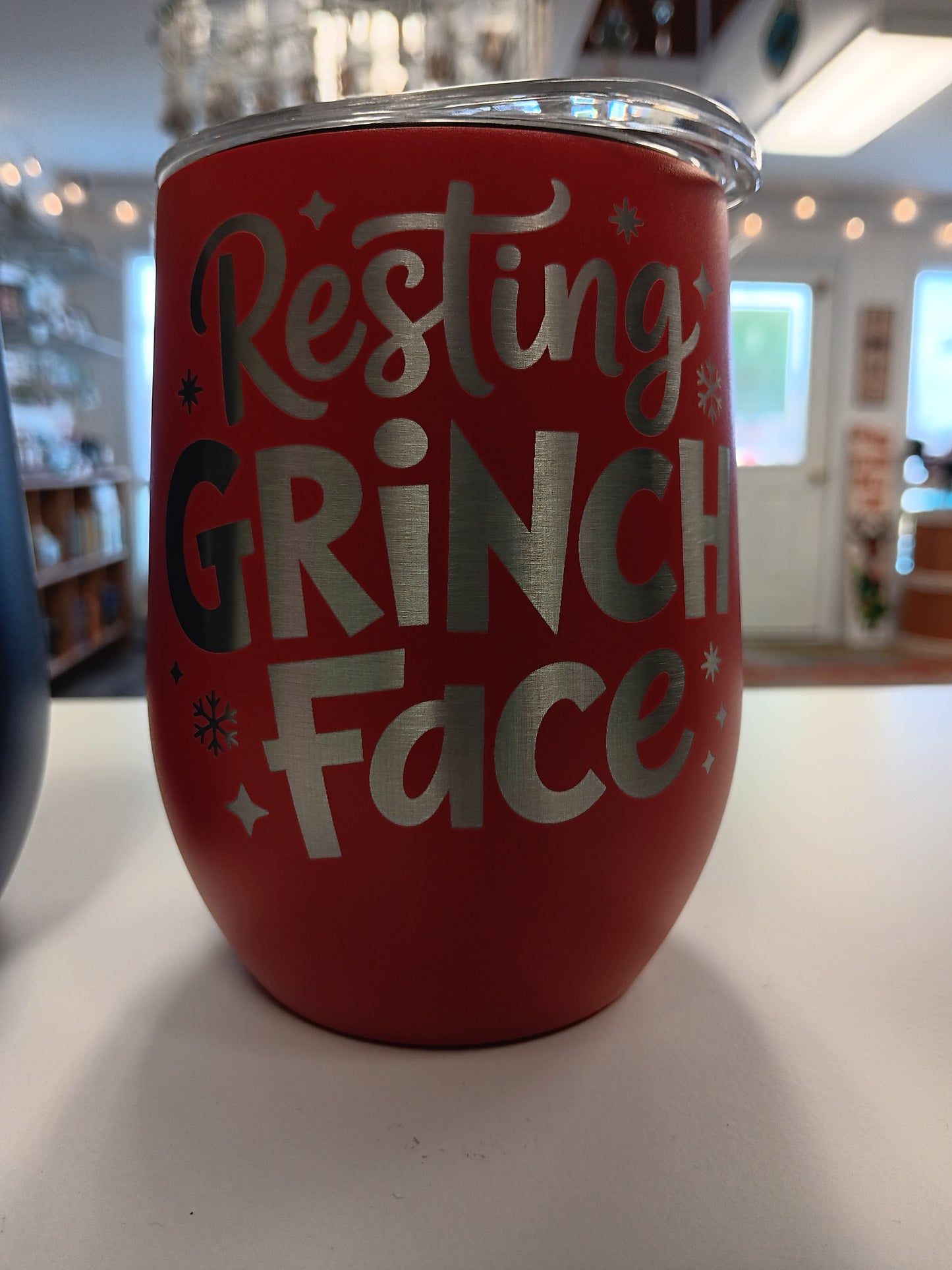 Resting Grinch Face Tumbler