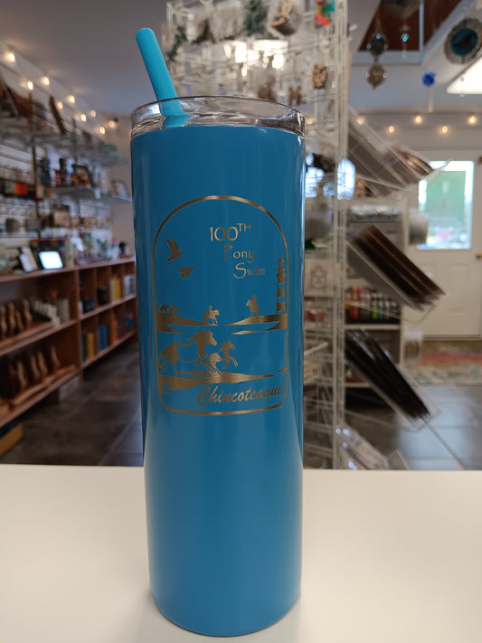 100th Pony Penning skinny tumbler
